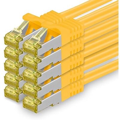 1aTTack.de Cat.7 Netzwerkkabel 0,25m Gelb 10 Stück Cat7 Ethernetkabel Netzwerk LAN Kabel Rohkabel 10 Gb s SFTP PIMF LSZH Set Patchkabel mit Rj 45 Stecker Cat.6a 1aTTack.de Cat.7 Netzwerkkabel 0,25m Gelb 10 Stück Cat7 Ethernetkabel Netzwerk LAN Kabel Rohkabel 10 Gb s SFTP PIMF LSZH Set Patchkabel mit Rj 45 Stecker Cat.6a