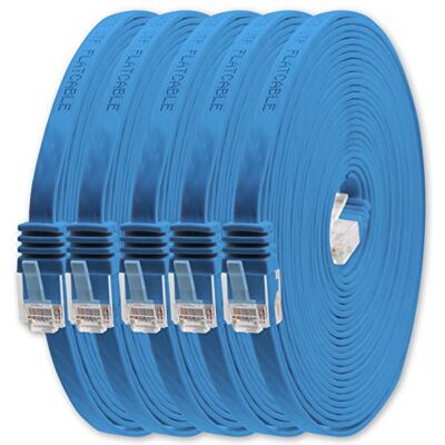 1aTTack.de 5m Blau 5 Stück Cat.6 Flaches Netzwerkkabel Cat6 Flachkabel Ultra Flach Cat.6 Patchkabel 1000 Mbit/s Gigabit LAN (RJ45) Flach Slim Micro 1aTTack.de 5m Blau 5 Stück Cat.6 Flaches Netzwerkkabel Cat6 Flachkabel Ultra Flach Cat.6 Patchkabel 1000 Mbit/s Gigabit LAN (RJ45) Flach Slim Micro