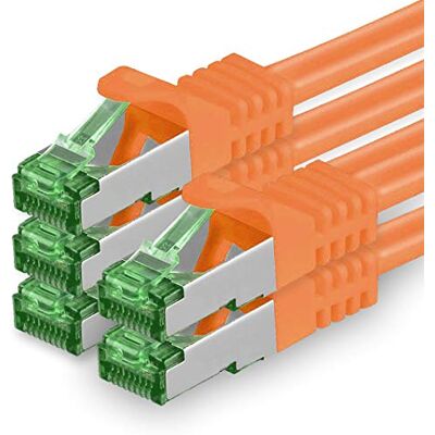 1aTTack.de 1.5 M Cat.7 Netzwerk-Kabel 5 Stück Cat7 Patch-Kabel Lan-Kabel Ethernet RJ45 10 Gbit/s (Alle Internetgeschwindigkeiten) Orange 1,5 Meter 1aTTack.de 1.5 M Cat.7 Netzwerk-Kabel 5 Stück Cat7 Patch-Kabel Lan-Kabel Ethernet RJ45 10 Gbit/s (Alle Internetgeschwindigkeiten) Orange 1,5 Meter