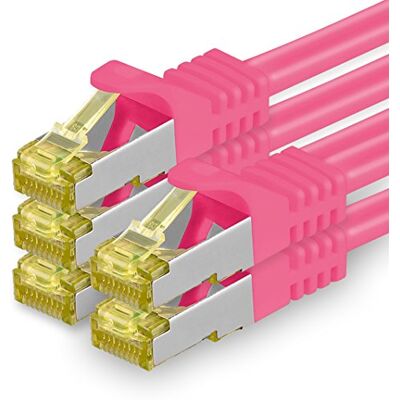 1aTTack.de Cat.7 Netzwerkkabel 2m Magenta 5 Stück Cat7 Ethernetkabel Netzwerk LAN Kabel Rohkabel 10 Gb s SFTP PIMF LSZH Set Patchkabel mit Rj 45 Stecker Cat.6a 1aTTack.de Cat.7 Netzwerkkabel 2m Magenta 5 Stück Cat7 Ethernetkabel Netzwerk LAN Kabel Rohkabel 10 Gb s SFTP PIMF LSZH Set Patchkabel mit Rj 45 Stecker Cat.6a