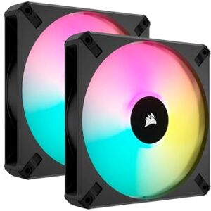Corsair iCUE AF140 RGB ELITE 140mm PWM Doppelter Lüftersatz Acht RGB-LEDs Pro Lüfter AirGuide-Technologie Fluiddynamisches Lager Inklusive iCUE Lighting Node CORE Controller Schwarz Corsair iCUE AF140 RGB ELITE 140mm PWM Doppelter Lüftersatz Acht RGB-LEDs Pro Lüfter AirGuide-Technologie Fluiddynamisches Lager Inklusive iCUE Lighting Node CORE Controller Schwarz