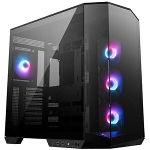 MSI MAG PANO 100R PZ – Premium Mid-Tower-Gaming-PC-Gehäuse – Seitenwand aus gehärtetem Glas – ARGB 120 mm Lüfter – Flüssigkeitskühlung unterstützt bis zu 360 mm Kühler – schwarzes Gehäuse MSI MAG PANO 100R PZ – Premium Mid-Tower-Gaming-PC-Gehäuse – Seitenwand aus gehärtetem Glas – ARGB 120 mm Lüfter – Flüssigkeitskühlung unterstützt bis zu 360 mm Kühler – schwarzes Gehäuse