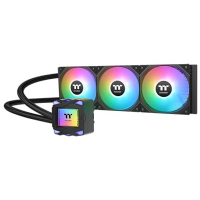 Thermaltake LA360 ARGB Sync AIO Wasserkühlung 360mm – RGB Wasserblock im Gaming-Style, 3×120mm ARGB Lüfter bis 2500 RPM, vorinstalliert, Intel/AMD kompatibel, Schwarz Thermaltake LA360 ARGB Sync AIO Wasserkühlung 360mm – RGB Wasserblock im Gaming-Style, 3×120mm ARGB Lüfter bis 2500 RPM, vorinstalliert, Intel/AMD kompatibel, Schwarz