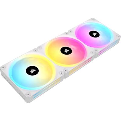 Corsair iCUE LINK QX120 RGB 120mm RGB Lüfter Dreierpack Weiß Corsair iCUE LINK QX120 RGB 120mm RGB Lüfter Dreierpack Weiß