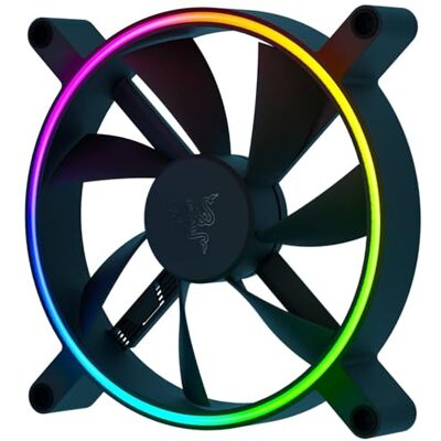 Razer Kunai Chroma aRGB-PC-Hochleistungslüfter (Leise, leistungsstarke, Bis zu 8 Lüfter anschließen, Unterstützung für PWM-Lüftersteuerung, Chroma) 1 Lüfter 140MM Razer Kunai Chroma aRGB-PC-Hochleistungslüfter (Leise, leistungsstarke, Bis zu 8 Lüfter anschließen, Unterstützung für PWM-Lüftersteuerung, Chroma) 1 Lüfter 140MM