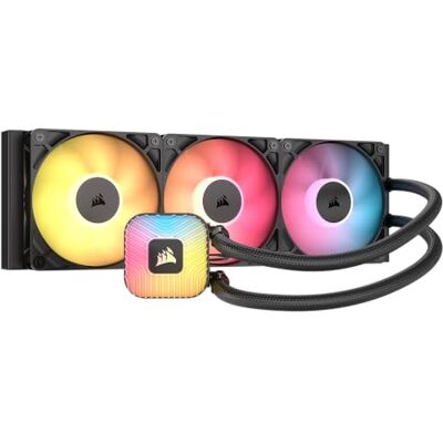 Corsair NAUTILUS 360 RS ARGB AIO-Flüssigkeitskühler für CPUs – Schwarz 3x RS120 ARGB-Lüfter Inbegriffen, AMD AM5/AM4, Intel LGA 1851/1700, Daisy-Chain-Konnektivität, Geräuscharm, Zero RPM-Modus Corsair NAUTILUS 360 RS ARGB AIO-Flüssigkeitskühler für CPUs – Schwarz 3x RS120 ARGB-Lüfter Inbegriffen, AMD AM5/AM4, Intel LGA 1851/1700, Daisy-Chain-Konnektivität, Geräuscharm, Zero RPM-Modus