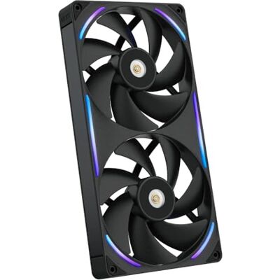 NZXT F280X 280mm single-frame PWM RGB Performance-Lüfter Schwarz 280mm single-frame Einheit mit zwei 140mm RGB-Lüftern. Max. Airflow und statischer Druck, CAM-synchrone Beleuchtung. NZXT F280X 280mm single-frame PWM RGB Performance-Lüfter Schwarz 280mm single-frame Einheit mit zwei 140mm RGB-Lüftern. Max. Airflow und statischer Druck, CAM-synchrone Beleuchtung.