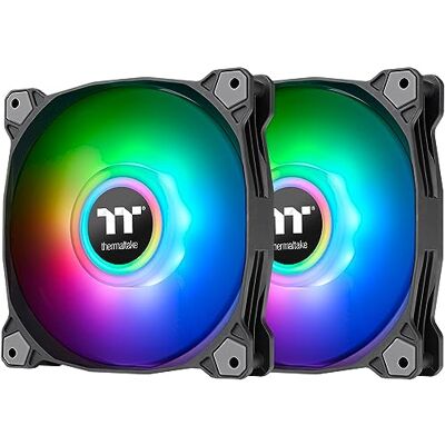 Thermaltake Pure Duo 14 ARGB Sync Radiator Fan 2-er Pack Gehäuse-Lüfter PWM Adressierbare LEDs Schwarz Thermaltake Pure Duo 14 ARGB Sync Radiator Fan 2-er Pack Gehäuse-Lüfter PWM Adressierbare LEDs Schwarz