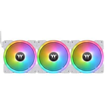 Thermaltake SWAFAN EX12 RGB White PC Cooling Fan TT Premium Edition 3 Pack Thermaltake SWAFAN EX12 RGB White PC Cooling Fan TT Premium Edition 3 Pack