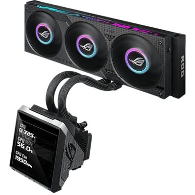 Asus ROG Strix SLC IV 360 ARGB LCD All-in-One Flüssig-CPU-Wasserkühlung 3x ROG ARGB-Lüfter, AIO Q-Connector, Hochleistungspumpe 3-Phasen-, 6-Slot-, 4-Pol-Motor, LCD-Display Asus ROG Strix SLC IV 360 ARGB LCD All-in-One Flüssig-CPU-Wasserkühlung 3x ROG ARGB-Lüfter, AIO Q-Connector, Hochleistungspumpe 3-Phasen-, 6-Slot-, 4-Pol-Motor, LCD-Display