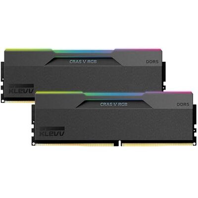 KLEVV CRAS V DDR5 RGB 32GB (2X 16GB) 6000MH/z CL28 Gaming-Arbeitsspeicher-Kit XMP 3.0 Hochleistungs-Übertaktung 28-36-36-76 – Schnelleres Gaming mit extrem niedrigem CL28 KLEVV CRAS V DDR5 RGB 32GB (2X 16GB) 6000MH/z CL28 Gaming-Arbeitsspeicher-Kit XMP 3.0 Hochleistungs-Übertaktung 28-36-36-76 – Schnelleres Gaming mit extrem niedrigem CL28
