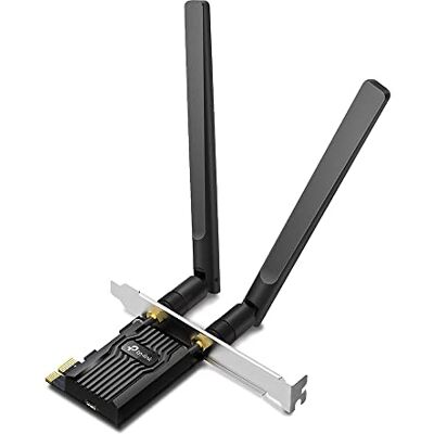 TP-Link Archer TX20E AX1800 Wi-Fi 6 WLAN Karte für PC, Bluetooth 5.2 PCIe-Adapter, 1201 Mbit/s 5 GHz und 574 Mbit/s 2,4 GHz, WPA3-Verschlüsselungsstandard, MU-MIMO, Unterstützt nur Windows 11/10 TP-Link Archer TX20E AX1800 Wi-Fi 6 WLAN Karte für PC, Bluetooth 5.2 PCIe-Adapter, 1201 Mbit/s 5 GHz und 574 Mbit/s 2,4 GHz, WPA3-Verschlüsselungsstandard, MU-MIMO, Unterstützt nur Windows 11/10