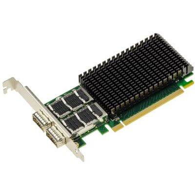 KALEA-INFORMATIQUE PCIe 4.0 x16-Netzwerkkarte 2X 100G-Ports Mellanox X5 PCIe Gen4, Mellanox ConnectX-5-Chipsatz, 2 QSFP28-Ports mit bis zu 100 GbE, RDMA-, RoCE-, NVMe-oF-, SR-IOV… KALEA-INFORMATIQUE PCIe 4.0 x16-Netzwerkkarte 2X 100G-Ports Mellanox X5 PCIe Gen4, Mellanox ConnectX-5-Chipsatz, 2 QSFP28-Ports mit bis zu 100 GbE, RDMA-, RoCE-, NVMe-oF-, SR-IOV…