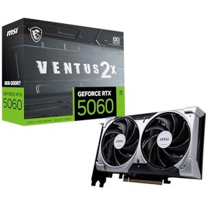 MSI GeForce RTX 5060 8G Ventus 2X OC 8GB GDDR7 (28Gbps/128-bit), PCIe 5, Boost: 2527 Hz, HDMI 2.1b, DisplayPort 2.1b MSI GeForce RTX 5060 8G Ventus 2X OC 8GB GDDR7 (28Gbps/128-bit), PCIe 5, Boost: 2527 Hz, HDMI 2.1b, DisplayPort 2.1b