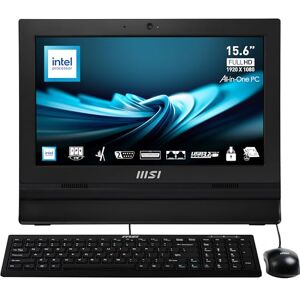 MSI PRO AP162T ADL-019DE AIO Desktop-PC, 15,6“ FHD IPS, Intel N100 CPU, 4 GB DDR4 RAM, 128GB PCIe NVMe SSD, WiFi 6E, Webcam & Lautsprecher Tastatur, Maus, Windows 11 Pro Schwarz MSI PRO AP162T ADL-019DE AIO Desktop-PC, 15,6“ FHD IPS, Intel N100 CPU, 4 GB DDR4 RAM, 128GB PCIe NVMe SSD, WiFi 6E, Webcam & Lautsprecher Tastatur, Maus, Windows 11 Pro Schwarz