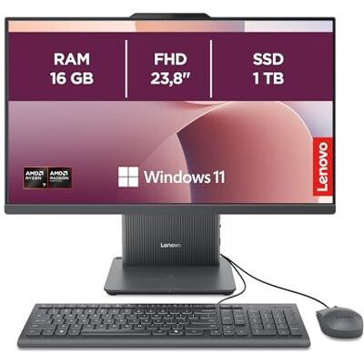 Lenovo IdeaCentre All-In-One AI PC 23.8" Full HD Display AMD Ryzen 7 250 16GB RAM 1TB SSD AMD Radeon 780M Grafik Windows 11 Inkl. Maus und Tastatur Luna grau 3 Monate Premium Care Lenovo IdeaCentre All-In-One AI PC 23.8" Full HD Display AMD Ryzen 7 250 16GB RAM 1TB SSD AMD Radeon 780M Grafik Windows 11 Inkl. Maus und Tastatur Luna grau 3 Monate Premium Care