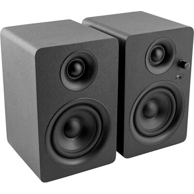 Plugger Studio MS4-BT Bluetooth Multimedia-Lautsprecher 2-Wege Studiomonitor kabellos Holz Schwarz Aktive Hörer für Smartphone, Tablet, Computer PC oder Mac, Mediaplayer, Soundkarte Plugger Studio MS4-BT Bluetooth Multimedia-Lautsprecher 2-Wege Studiomonitor kabellos Holz Schwarz Aktive Hörer für Smartphone, Tablet, Computer PC oder Mac, Mediaplayer, Soundkarte