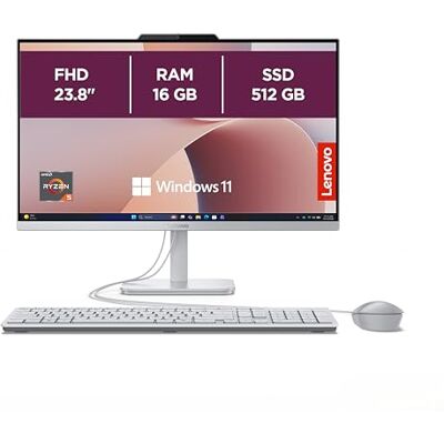 Lenovo AIO A105a All-In-One PC 23.8" Full HD Display AMD Ryzen 5 40 16GB RAM 512GB SSD AMD Radeon 610M Grafik Windows 11 Inkl. Maus und Tastatur Grau 3 Monate Premium Care Lenovo AIO A105a All-In-One PC 23.8" Full HD Display AMD Ryzen 5 40 16GB RAM 512GB SSD AMD Radeon 610M Grafik Windows 11 Inkl. Maus und Tastatur Grau 3 Monate Premium Care