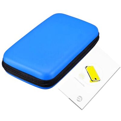 Blaue 2DS Hartschalen-Tragetasche Aufbewahrungstasche + Displayschutzfolie, kompatibel mit Nintendo 2DS Old Handheld Konsole, Anti-Impact Travel Carry Bag w/Cratch-Proof Nano Displayschutzfolie Blaue 2DS Hartschalen-Tragetasche Aufbewahrungstasche + Displayschutzfolie, kompatibel mit Nintendo 2DS Old Handheld Konsole, Anti-Impact Travel Carry Bag w/Cratch-Proof Nano Displayschutzfolie