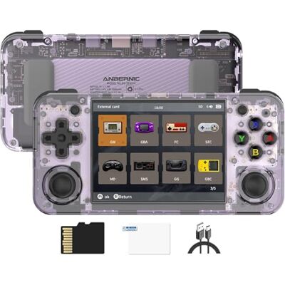 Anbernic RG35XX H Retro Handheld Spielkonsole, Support HDMI TV Output 5G WiFi Bluetooth 4.2 , 3.5 Inch IPS Screen Linux System Built-in 64G TF Card 5515 Games (RG35XXH-Transparent Purple) Anbernic RG35XX H Retro Handheld Spielkonsole, Support HDMI TV Output 5G WiFi Bluetooth 4.2 , 3.5 Inch IPS Screen Linux System Built-in 64G TF Card 5515 Games (RG35XXH-Transparent Purple)