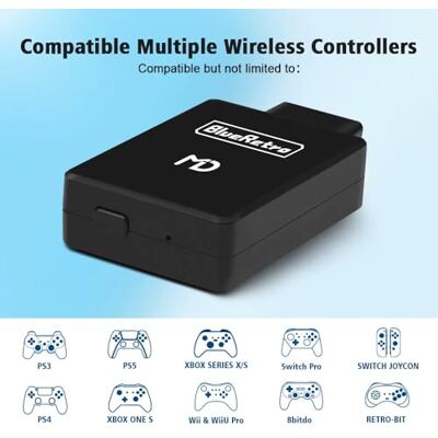 Blueretro Wireless Controller Adapter kompatibel mit Sega Mega drive MD1 MD2 Mega Drive Genesis Konsole Blueretro Wireless Controller Adapter kompatibel mit Sega Mega drive MD1 MD2 Mega Drive Genesis Konsole