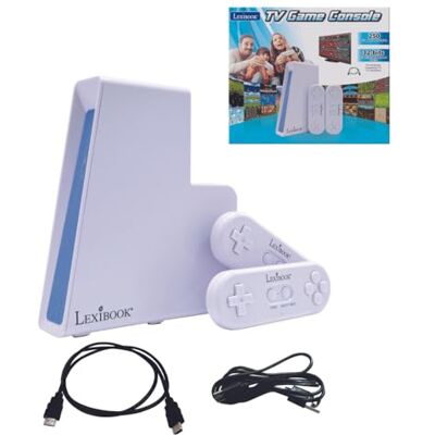 Lexibook , TV-Spielkonsole, JG7440LXB 250 Spiele, 2 kabellose Controller, 32-Bit-Grafik, TV-Anschluss Lexibook , TV-Spielkonsole, JG7440LXB 250 Spiele, 2 kabellose Controller, 32-Bit-Grafik, TV-Anschluss
