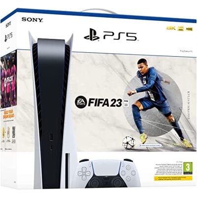 Playstation Sony 5, CFI-1216A, 825GB SSD, Disc Edition, White + FIFA 23 (Voucher) + FIFA 23 Ultimate Team (Voucher) Playstation Sony 5, CFI-1216A, 825GB SSD, Disc Edition, White + FIFA 23 (Voucher) + FIFA 23 Ultimate Team (Voucher)