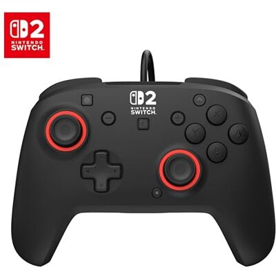 Turtle Beach Rematch Controller mit Kabel, Nintendo Switch 2/Lite/OLED Schwarz/Rot, Hall-Effect-Thumbsticks, 2 belegbare Tasten, Audiobuchse, GameChat-C-Button, lizenziert für Nintendo Switch 2 Turtle Beach Rematch Controller mit Kabel, Nintendo Switch 2/Lite/OLED Schwarz/Rot, Hall-Effect-Thumbsticks, 2 belegbare Tasten, Audiobuchse, GameChat-C-Button, lizenziert für Nintendo Switch 2
