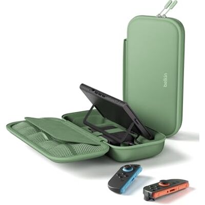 Belkin Gaming Nintendo Switch 2 Tasche mit 10K Power Bank – Grün Belkin Gaming Nintendo Switch 2 Tasche mit 10K Power Bank – Grün