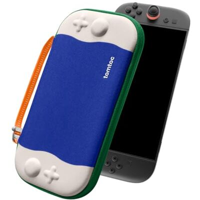 tomtoc Slim Tasche für Nintendo Switch 2, Schutz nach Militärstandard Geruchsfreies Hartschalenetui aus Filz als Case mit 12 Spielekartenfächern, Originalpatent, weichem Futter, tragbar für Reise tomtoc Slim Tasche für Nintendo Switch 2, Schutz nach Militärstandard Geruchsfreies Hartschalenetui aus Filz als Case mit 12 Spielekartenfächern, Originalpatent, weichem Futter, tragbar für Reise