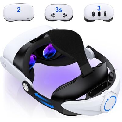 BEBONCOOL GAMING Headstrap für Meta Quest 3S/Quest 3/Quest 2, Verstellbarer Kopfgurt Ersatz für Elite Strap, VR Headset Strap Verbesserter Support&Komfort für VR Konsolen, Meta Quest 3s zubehör BEBONCOOL GAMING Headstrap für Meta Quest 3S/Quest 3/Quest 2, Verstellbarer Kopfgurt Ersatz für Elite Strap, VR Headset Strap Verbesserter Support&Komfort für VR Konsolen, Meta Quest 3s zubehör