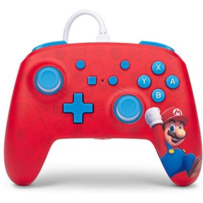 Verbesserter Kabelgebundener PowerA Controller für Nintendo Switch – Hurra! Mario, Gamepad, Game-Controller, Kabelgebundener Controller, Offiziell Lizenziert Verbesserter Kabelgebundener PowerA Controller für Nintendo Switch – Hurra! Mario, Gamepad, Game-Controller, Kabelgebundener Controller, Offiziell Lizenziert
