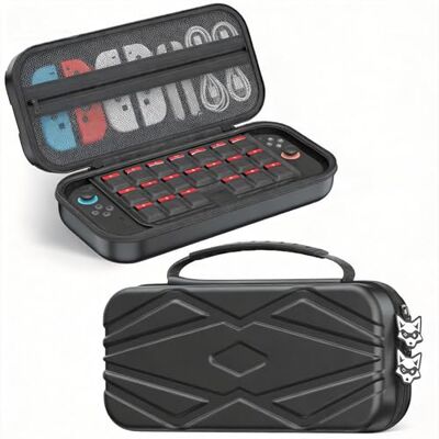 Tasche Kompatibel mit Nintendo Switch 2-Konsole, Harte Tragetasche Hülle Case für die Nintendo Switch 2(2025)/Switch/OLED, Schutzhülle mit Aufbewahrung für 20 Spiele, Konsole & Zubehör Schwarz Tasche Kompatibel mit Nintendo Switch 2-Konsole, Harte Tragetasche Hülle Case für die Nintendo Switch 2(2025)/Switch/OLED, Schutzhülle mit Aufbewahrung für 20 Spiele, Konsole & Zubehör Schwarz