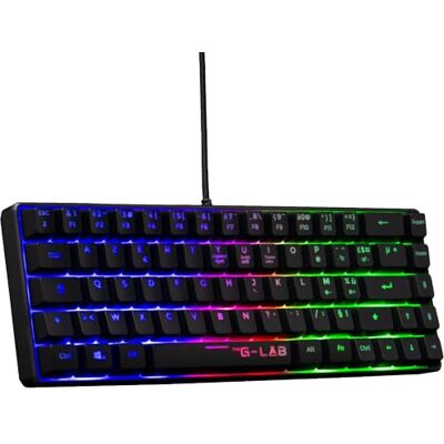 THE G-LAB Keyz Hydrogen, Gamer-Tastatur, 60%, halbmechanische Tastatur, kabelgebunden, Azerty, Bunte Hintergrundbeleuchtung Mini-Gaming-Tastatur, leises Mini-Gamer-Tastatur, kompaktes Format TKL THE G-LAB Keyz Hydrogen, Gamer-Tastatur, 60%, halbmechanische Tastatur, kabelgebunden, Azerty, Bunte Hintergrundbeleuchtung Mini-Gaming-Tastatur, leises Mini-Gamer-Tastatur, kompaktes Format TKL