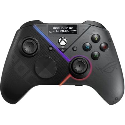 Asus ROG Raikiri Pro OLED-Display, Tri-Mode-Konnektivität, überarbeitbare Tasten und Auslöser, 4 hintere Tasten, Schritt- und Linearauslöser, einstellbare Joystick-Empfindlichkeit, Asus ROG Raikiri Pro OLED-Display, Tri-Mode-Konnektivität, überarbeitbare Tasten und Auslöser, 4 hintere Tasten, Schritt- und Linearauslöser, einstellbare Joystick-Empfindlichkeit,