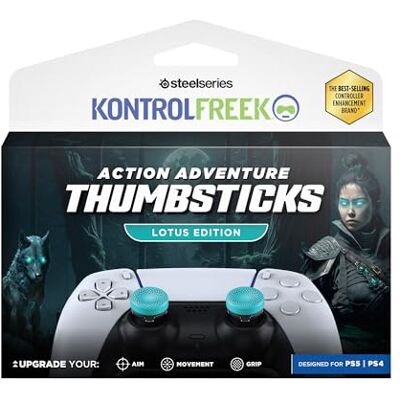 KontrolFreek Lotus PS5 Stick Aufsätze 2X Mid-Rise Konkave Controller Grips für PS5 & PS4 Verbesserter Grip & Kontrolle Türkis KontrolFreek Lotus PS5 Stick Aufsätze 2X Mid-Rise Konkave Controller Grips für PS5 & PS4 Verbesserter Grip & Kontrolle Türkis