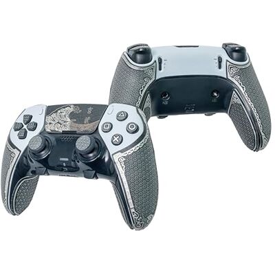 Shadow Controller Griffe für PS5 DualSense Edge, Anti-Rutsch, Mehrtextur, Schweißabsorbierend, Vorgeschnittenes Grifftape Set (Metallisch Grau & Silber, 2.0 für DualSense Edge) Shadow Controller Griffe für PS5 DualSense Edge, Anti-Rutsch, Mehrtextur, Schweißabsorbierend, Vorgeschnittenes Grifftape Set (Metallisch Grau & Silber, 2.0 für DualSense Edge)