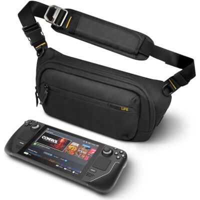 Spigen Life Klasden Brusttasche Kompatibel mit Nintendo Switch 2/Steam Deck/PS Portal/Legion Go S und Gaming-Zubehör Schultertasche Tragetasche Schwarz Spigen Life Klasden Brusttasche Kompatibel mit Nintendo Switch 2/Steam Deck/PS Portal/Legion Go S und Gaming-Zubehör Schultertasche Tragetasche Schwarz