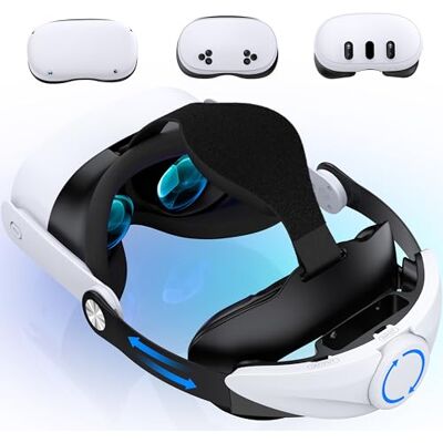 Garmin Headstrap für Meta Quest 3/3S/2, Leichtgewicht Einstecken Einstellung der Kopfgröße VR Headstrap kompatibel mit Quest 3/3S/ Quest 2, Stress im Gesicht reduzieren Unterstützung und Komfort Garmin Headstrap für Meta Quest 3/3S/2, Leichtgewicht Einstecken Einstellung der Kopfgröße VR Headstrap kompatibel mit Quest 3/3S/ Quest 2, Stress im Gesicht reduzieren Unterstützung und Komfort