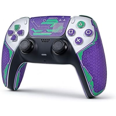 Shadow Controller Griffe für PS5 DualSense, Anti-Rutsch, Mehrtextur, Schweißabsorbierend, Vorgeschnittenes Grifftape Set (Violett, Grün & Silber, 2.0 für DualSense) Shadow Controller Griffe für PS5 DualSense, Anti-Rutsch, Mehrtextur, Schweißabsorbierend, Vorgeschnittenes Grifftape Set (Violett, Grün & Silber, 2.0 für DualSense)