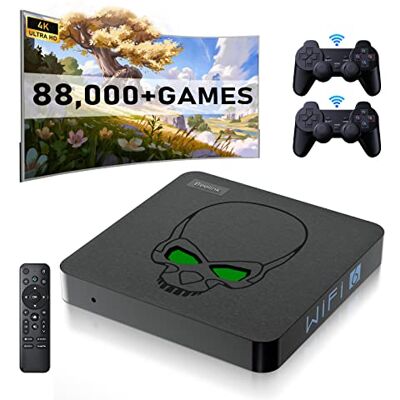MOLVUS Super Console x King Retro-Spielekonsole, integrierte über 88.000 Spiele, Plug-Play-Videospielkonsole für Fernseher, S922X-Chip, 2 kabellose Controller, Geschenk für Freunde/Familie (64 GB) MOLVUS Super Console x King Retro-Spielekonsole, integrierte über 88.000 Spiele, Plug-Play-Videospielkonsole für Fernseher, S922X-Chip, 2 kabellose Controller, Geschenk für Freunde/Familie (64 GB)