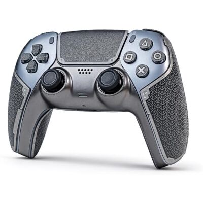 Shadow Controller Griffe für PS5 DualSense, Anti-Rutsch, Mehrtextur, Schweißabsorbierend, Vorgeschnittenes Grifftape Set (Metallisch Grau & Silber, 2.0 für DualSense) Shadow Controller Griffe für PS5 DualSense, Anti-Rutsch, Mehrtextur, Schweißabsorbierend, Vorgeschnittenes Grifftape Set (Metallisch Grau & Silber, 2.0 für DualSense)
