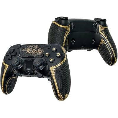 Shadow Controller Griffe für PS5 DualSense Edge – Anti-Rutsch, Mehrtextur, Schweißabsorbierend, Vorgeschnittenes Grifftape Set (Schwarz & Gold, 2.0 für DualSense Edge) Shadow Controller Griffe für PS5 DualSense Edge – Anti-Rutsch, Mehrtextur, Schweißabsorbierend, Vorgeschnittenes Grifftape Set (Schwarz & Gold, 2.0 für DualSense Edge)