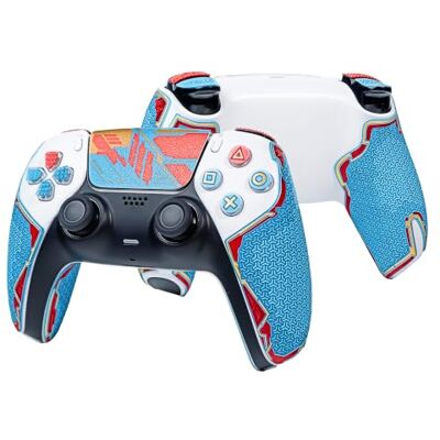 Shadow Controller Griffe für PS5 DualSense, Anti-Rutsch, Mehrtextur, Schweißabsorbierend, Vorgeschnittenes Grifftape Set (Gulf Blau, Rot & Gold, 2.0 für DualSense) Shadow Controller Griffe für PS5 DualSense, Anti-Rutsch, Mehrtextur, Schweißabsorbierend, Vorgeschnittenes Grifftape Set (Gulf Blau, Rot & Gold, 2.0 für DualSense)