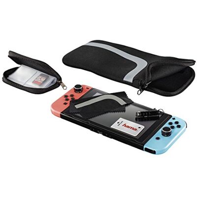 Hama 6in1-Zubehör-Set für Nintendo Switch (inkl. Sleeve Tasche, Aufbewahrungstasche für Spiele, Display-Schutzfolie, Reinigungstuch, 2 Control-Stick Aufsätze, Touchpen) schwarz Hama 6in1-Zubehör-Set für Nintendo Switch (inkl. Sleeve Tasche, Aufbewahrungstasche für Spiele, Display-Schutzfolie, Reinigungstuch, 2 Control-Stick Aufsätze, Touchpen) schwarz
