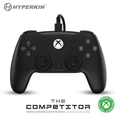 Hyperkin Competitor Wired Controller für Xbox Series X S, Xbox One, PC Offiziell lizenziert für Xbox Hall-Effekt-Joysticks Impuls-Trigger symmetr. Layout präzises Steuerkreuz Rückseitentasten schwarz Hyperkin Competitor Wired Controller für Xbox Series X S, Xbox One, PC Offiziell lizenziert für Xbox Hall-Effekt-Joysticks Impuls-Trigger symmetr. Layout präzises Steuerkreuz Rückseitentasten schwarz