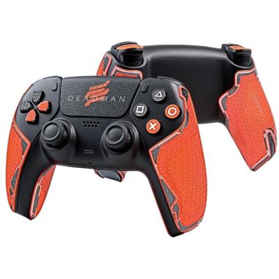Shadow Controller Griffe für PS5 DualSense, Anti-Rutsch, Mehrtextur, Schweißabsorbierend, Vorgeschnittenes Grifftape Set (Vermillion, Schwarz & Silber, 2.0 für DualSense) Shadow Controller Griffe für PS5 DualSense, Anti-Rutsch, Mehrtextur, Schweißabsorbierend, Vorgeschnittenes Grifftape Set (Vermillion, Schwarz & Silber, 2.0 für DualSense)