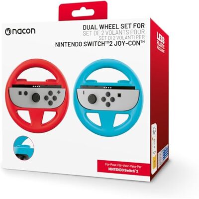 NNacon 2er-Set Lenkräder für Joycon für Switch 2 1 blau und 1 rot Zugriff auf die 2 hinteren Tasten NNacon 2er-Set Lenkräder für Joycon für Switch 2 1 blau und 1 rot Zugriff auf die 2 hinteren Tasten