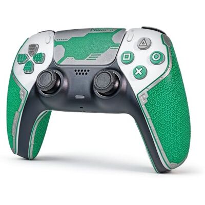 Shadow Controller Griffe für PS5 DualSense, Anti-Rutsch, Mehrtextur, Schweißabsorbierend, Vorgeschnittenes Grifftape Set (Gemstone Grün & Silber, 2.0 für DualSense) Shadow Controller Griffe für PS5 DualSense, Anti-Rutsch, Mehrtextur, Schweißabsorbierend, Vorgeschnittenes Grifftape Set (Gemstone Grün & Silber, 2.0 für DualSense)