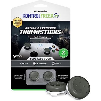 KontrolFreek CQC Classic für Xbox One und Xbox Series X Controller, leistungsstarke Thumbsticks, 2 mittelhohe konkav, Grau/Weiß KontrolFreek CQC Classic für Xbox One und Xbox Series X Controller, leistungsstarke Thumbsticks, 2 mittelhohe konkav, Grau/Weiß